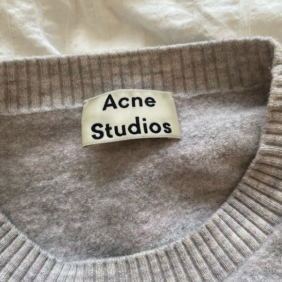 Acne boiled wool cropped sweater - Picture 3 of 5
